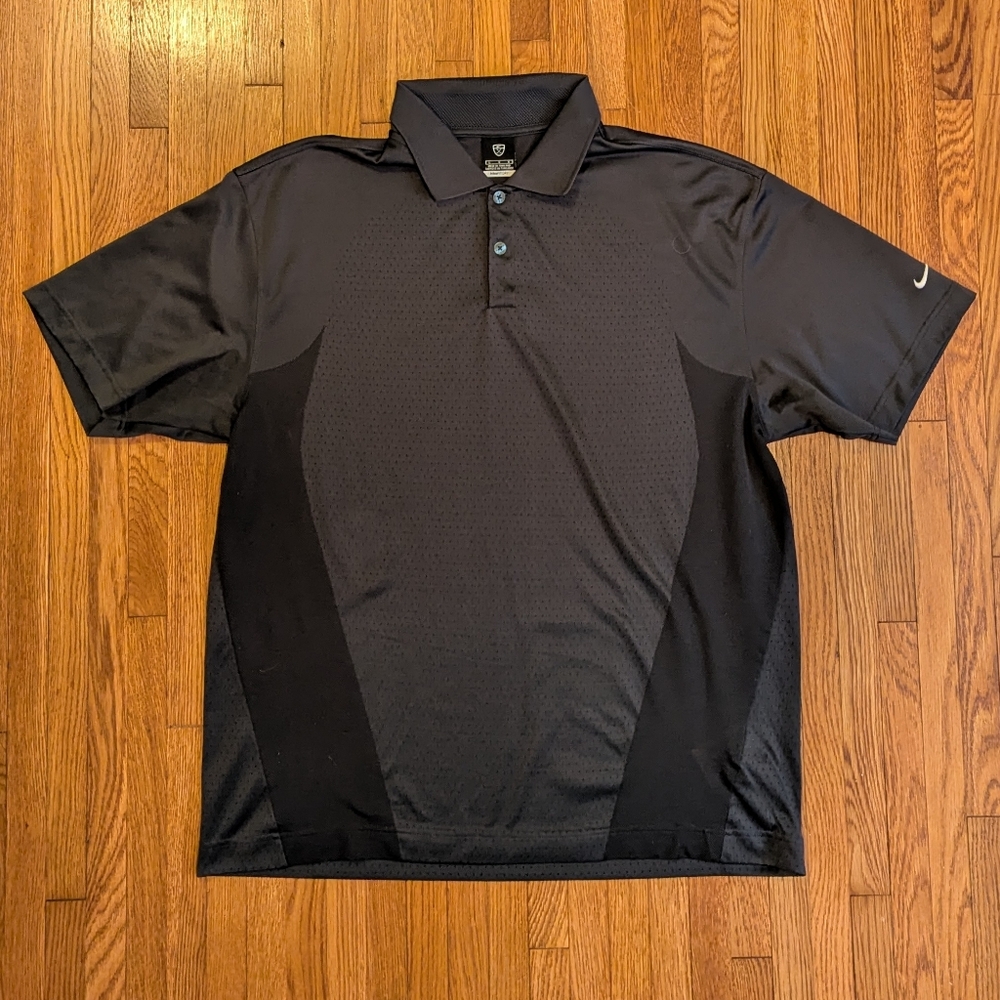 NikeFITDRY Black Golf Polo